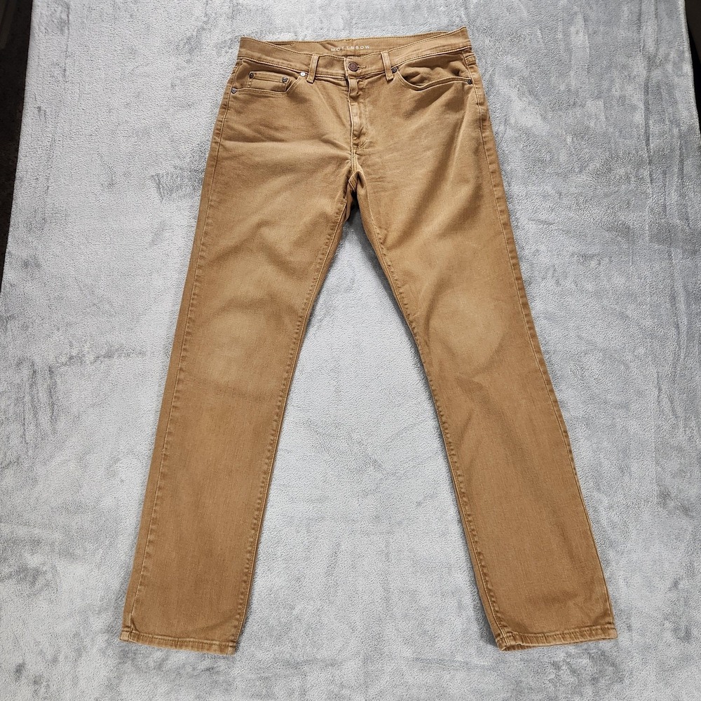 Mott & Bow Jeans Mens 32x32 Brown Slim‎ Straight Mercer Stretch Denim Pants